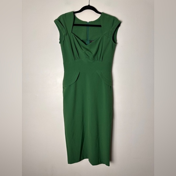 Stop Staring Retro Wiggle Dress Green Size Medium - Picture 1 of 6